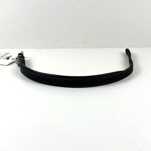 New SmartPak Leather Flash Attachment Horse Tack OS Black Padded Silver Hardware